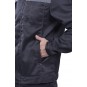 Костюм рабочий "ФАВОРИТ-СП NEW" (куртка/полукомбинезон) ткань пл. 210 г/м², т.серый/серый/красный