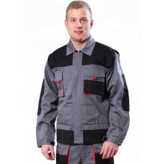 Куртка мужская СТАТУС-СП (тк.Смесовая, пл. 240 г/м²)серый/красный/черный