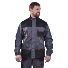 Куртка мужская СТАТУС-СП (тк.Смесовая, пл. 240 г/м²)серый/красный/черный