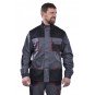 Костюм "СТАТУС-СП" (куртка/брюки) ткань пл. 240 г/м², серый/черный/красный
