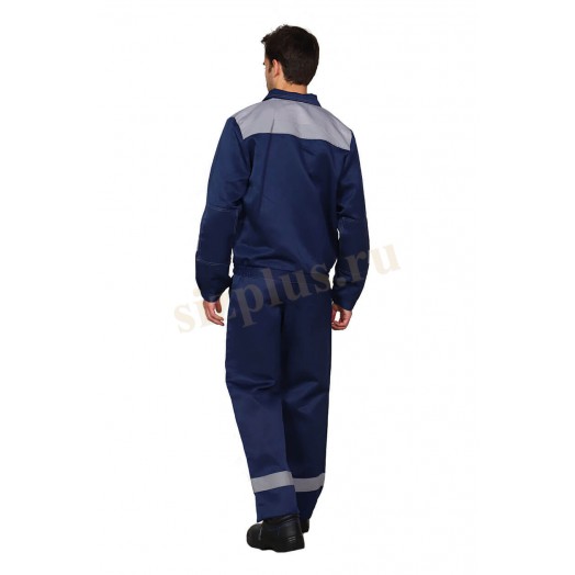 Костюм рабочий "ЛЕГИОН-СП2" (куртка/полукомбинезон) ткань пл. 210 г/м², т.синий/серый