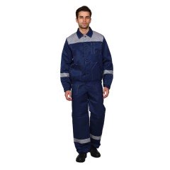 Костюм рабочий "ЛЕГИОН-СП2" (куртка/полукомбинезон) ткань пл. 210 г/м², т.синий/серый