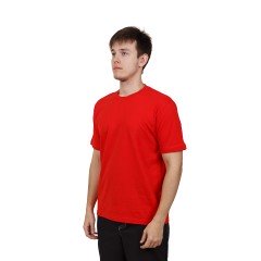 Футболка мужская с коротким рукавом (Красный) ткань пл. 160 г/м²