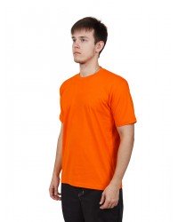 Футболка мужская с коротким рукавом (Оранжевый) ткань пл. 160 г/м²