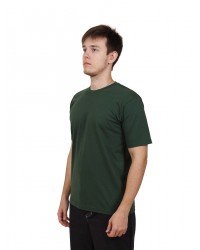Футболка мужская с коротким рукавом (Темно-Зеленый) ткань пл. 160 г/м²