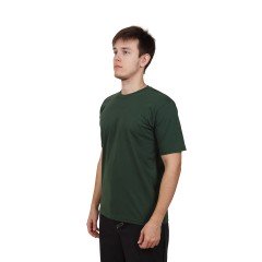 Футболка мужская с коротким рукавом (Темно-Зеленый) ткань пл. 160 г/м²