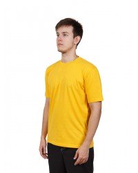 Футболка мужская с коротким рукавом (Желтый) ткань пл. 160 г/м²