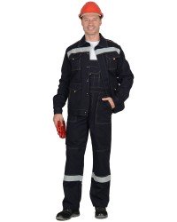 Костюм мужской "ТРОЯ-СП" (куртка/полукомбинезон) ткань 100% х/б, пл. 320 г/м²