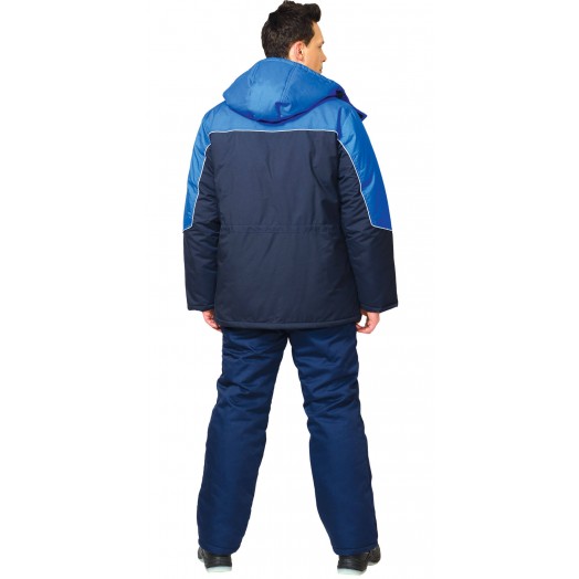 Куртка зимняя "ВЕГА-СП" (тк.Таслан), т.синий/васильковый