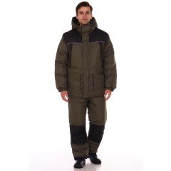 Костюм зимний УРАЛ-СП (тк.Дюспо) п/к, хаки/черный