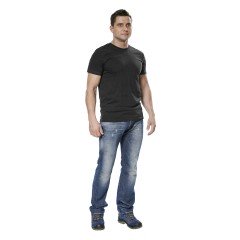 Футболка мужская с коротким рукавом (Черный) ткань пл. 160 г/м²
