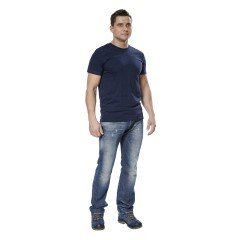 Футболка мужская с коротким рукавом (Темно-Синий) ткань пл. 160 г/м²
