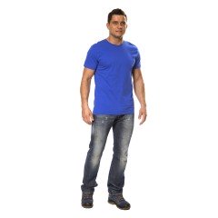 Футболка мужская с коротким рукавом (Васильковый) ткань пл. 160 г/м²