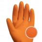 Химические перчатки из латекса Atom Comfort с хлопковым напылением JCH401